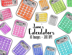 Kawaii Calculator Clipart Math Download Kawaii School