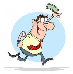 Money Clipart Image - Accountant Who Saved a Dollar