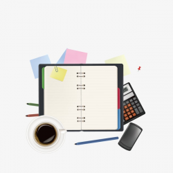 Notebook And Calculator, Office Supplies, Paper, Pen PNG Image and ...