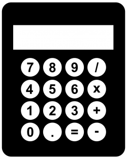 Black And White Calculator Clipart - Design Droide