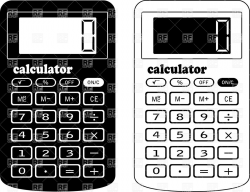 28+ Collection of Scientific Calculator Clipart Black And White ...