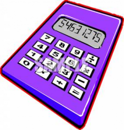 Numbers on a Calculator Clipart Picture