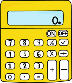 Yellow Calculator Clip Art - Yellow Calculator Vector Image