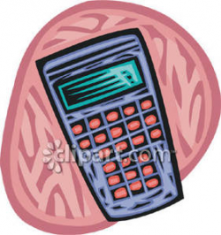 Blue Scientific Calculator - Royalty Free Clipart Picture