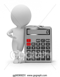Stock Illustration - 3d small people - calculator. Clipart ...