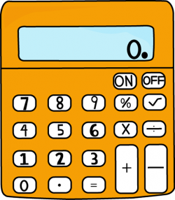 Orange Calculator Clip Art - Orange Calculator Vector Image