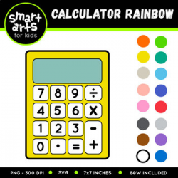 Calculator Rainbow Clip Art by Smart Arts For Kids | TpT