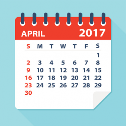 April 2017 calendar – Illustration » Clipart Portal