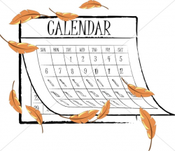 Fall Leaves Calendar | Christian Calendar Clipart