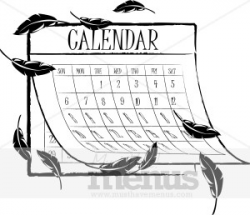 Autumn Calendar Clipart | Calendar Menu Graphics