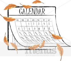 Fall Calendar Clipart | Calendar Menu Graphics