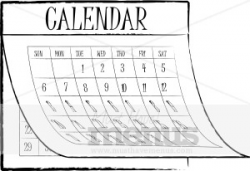Restaurant Calendar Clipart | Calendar Menu Graphics