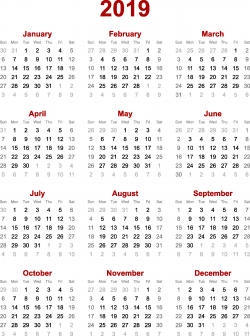 Clipart 2019 Calendar Lovely Calender | nasionalis
