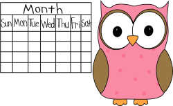 Owl Classroom Calendar Job Clip Art - Owl Classroom Calendar Job ...