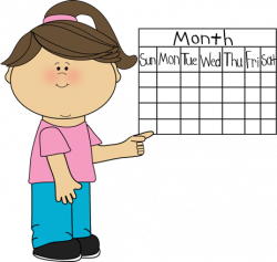 Girl Classroom Calendar Job Clip Art - Girl Classroom Calendar Job ...