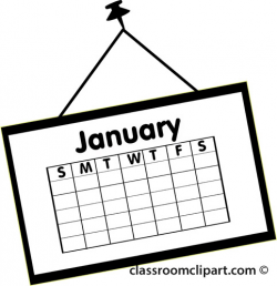 Calendar Clipart- calendar_january_outline_2 - Classroom Clipart