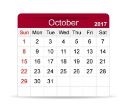 Cute October 2017 Calendar PDF Excel Word Sheet Document