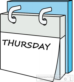 Calendar Clipart- day-week-calendar-thursday-2 - Classroom Clipart