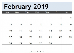 Free February 2019 Calendar Clipart Page | Printblank | June ...