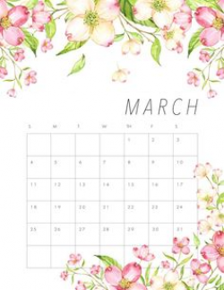 Free Printable 2018 Floral Calendar | Beautiful flowers, Free ...