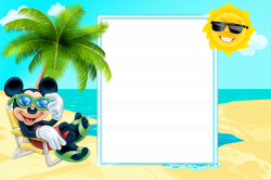 Mickey Mouse Summer PNG Transparent Kids Frame | Gallery ...