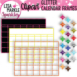 Rainbow Clipart, Glitter Clipart, Calendar Clipart, Planner Clipart ...