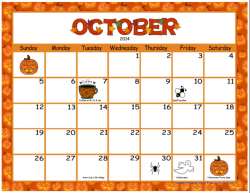 October calendar clipart clipart kid » Clipart Station