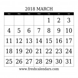 Free Blank Printable 2018-2019 Calendar | FreshCalendars.com