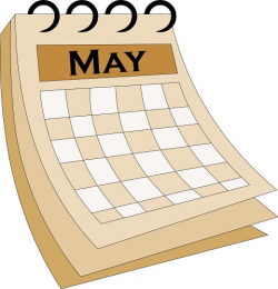 May Calendar Page Clipart