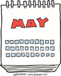 Vector Stock - Cartoon calendar showing month of may ...