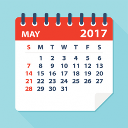 May 2017 Calendar Clipart