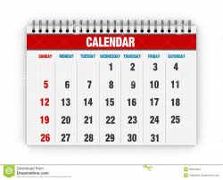 blank calendar clipart blank calendar red days month 32044334 - Clip ...