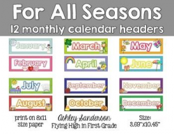 Enjoy this freebie set that includes headers for all 12 months of ...