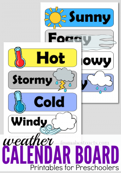 Preschool Calendar Board Weather Printables | Preschool calendar ...