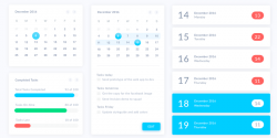 Monthly Calendar Sketch UI | Bypeople