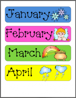Printable Months of Year for at home classroom | Kid stuff ...