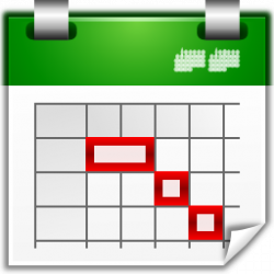 Actions view calendar timeline Icon | Oxygen Iconset | Oxygen Team