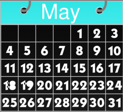May 2018 Clipart Calendars, Graphics, Vector Arts | Calendar 2018 ...