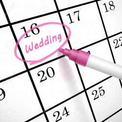 Calendar clipart weddings