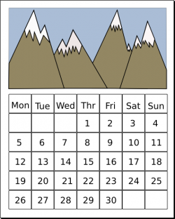 Weekly Calendar Clipart