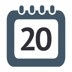 20th day calendar icon - Transparent PNG & SVG vector