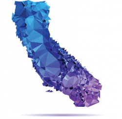 Polygon Triangle Map, Blue: California | Clipart | The Arts | Image ...