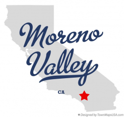 Map of Moreno Valley, CA, California