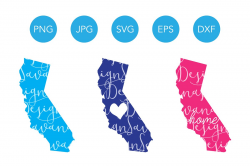 California SVG Cut File and Clipart
