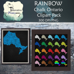 Rainbow Chalk Ontario Clipart Pack ontario clip art toronto