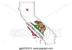 Drawing - State of california. Clipart Drawing gg54781274 - GoGraph