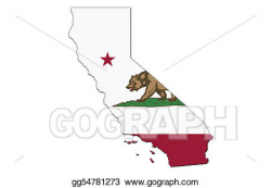 Drawing - State of california. Clipart Drawing gg54781273 - GoGraph