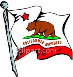 Flag of the California Republic - Royalty Free Clipart Picture