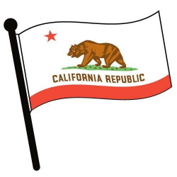 California Waving Flag Clip Art