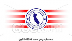 Vector Illustration - California stamp. EPS Clipart ...
